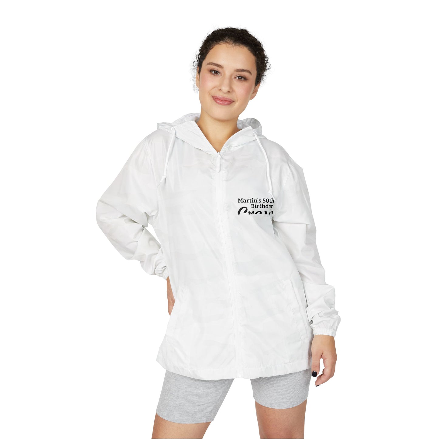50th Birthday Windbreaker Jacket — "Momma" Script Front Chest