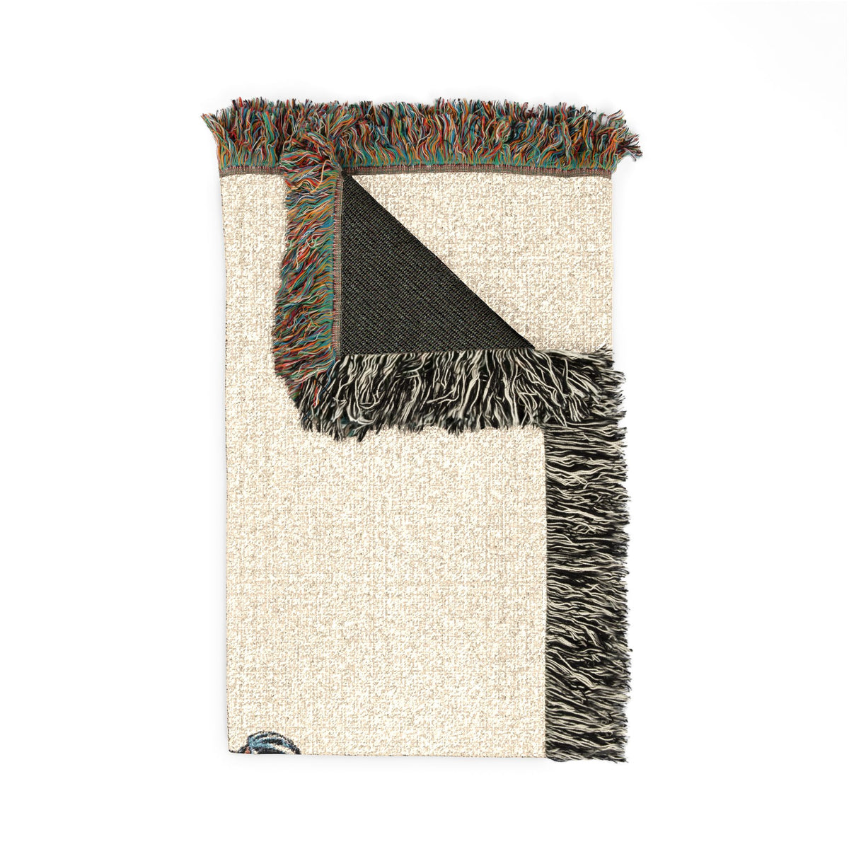 Cyclist Woven Blanket — Retro Bicycle Throw for Bike Lovers