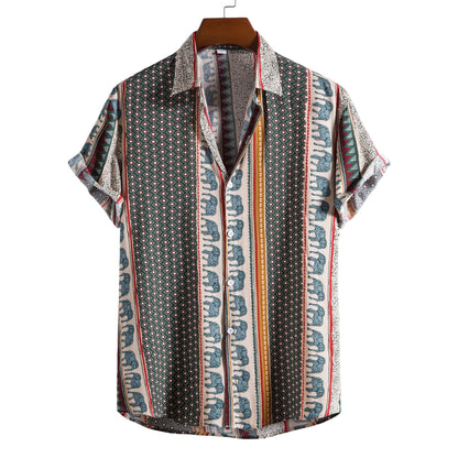 Hawaiian Beach Casual Men's Polyester Shirt